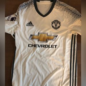 Manchester United 2016/17 season 3rd kit, white, size small, Pogba #6